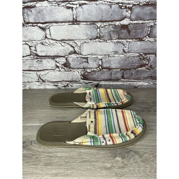 Sanuk You Got My Back Canvas Slip On Multicolor Mules Womens sz 10M US/41EU - Picture 15 of 16